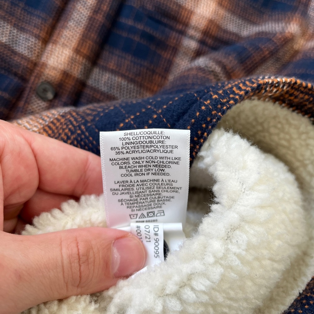 Men's Large Express Plaid Jacket with Sherpa lining - Picture 4 of 7